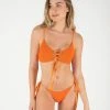 ONEONESWIMWEAR Abby Top Tangerine Crinkle