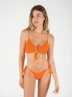 ONEONESWIMWEAR Abby Top Tangerine Crinkle