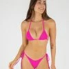 ONEONESWIMWEAR Ariel Top Fuchsia Crinkle