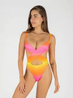 ONEONESWIMWEAR Kylie One Piece Orange Gradient