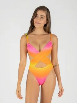 ONEONESWIMWEAR Kylie One Piece Orange Gradient