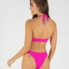 ONEONESWIMWEAR Lana Bottom Fuchsia Crinkle