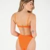 ONEONESWIMWEAR Taylor Bottom Tangerine Crinkle