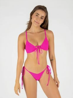 ONEONESWIMWEAR Maggie Top Fuchsia Crinkle