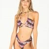 ONEONESWIMWEAR Halter Sarah Top Flora - Final Sale