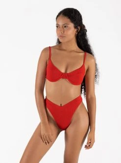 ONEONESWIMWEAR Tatiana Bottom Red